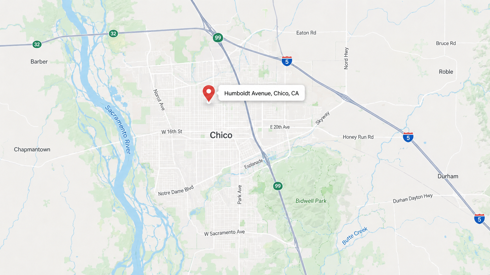 little chico creek map